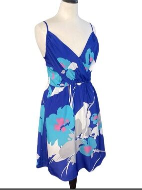 YUMI KIM Royal Blue Floral Sundress with Aqua Accents